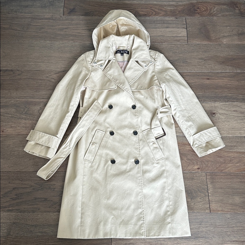 J.Crew Icon Trench Coat, Vintage Khaki - Picture 2 of 14